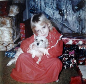 Kristene Perron with her dog