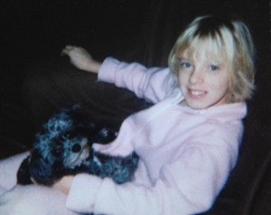 Kristene Perron with her dog