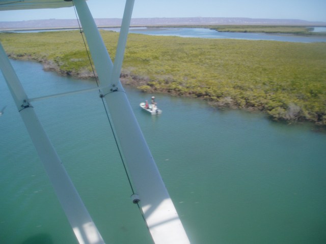 Kristene Perron and Bobbi Powers in Baja flying