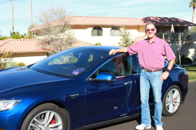 Steve Varon and his Tesla